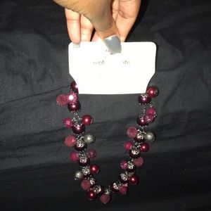 BRAND NEW Burgundy Necklace
